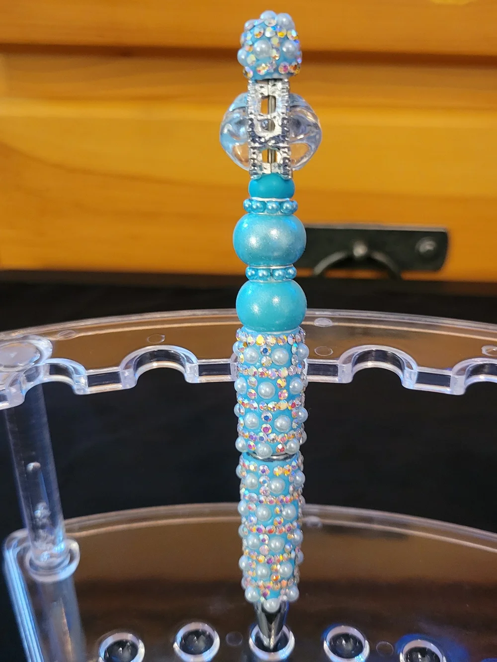 Turquoise Beaded Star Handmade Pen